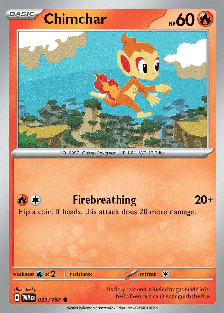 Pokemon Trading Card Game Twilight Masquerade Common Chimchar #31