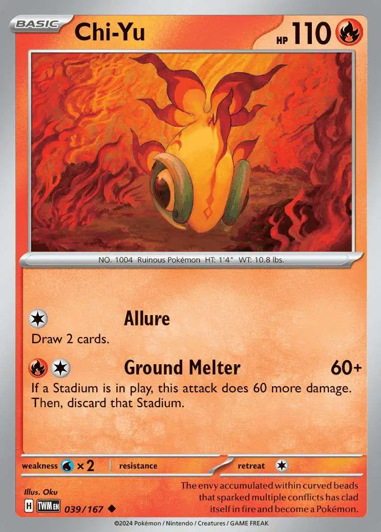 Pokemon Trading Card Game Twilight Masquerade Uncommon Chi-Yu #39