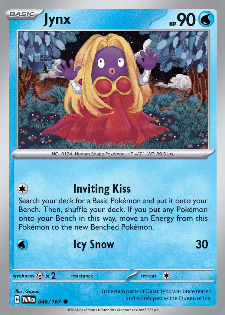 Pokemon Trading Card Game Twilight Masquerade Common Jynx #46