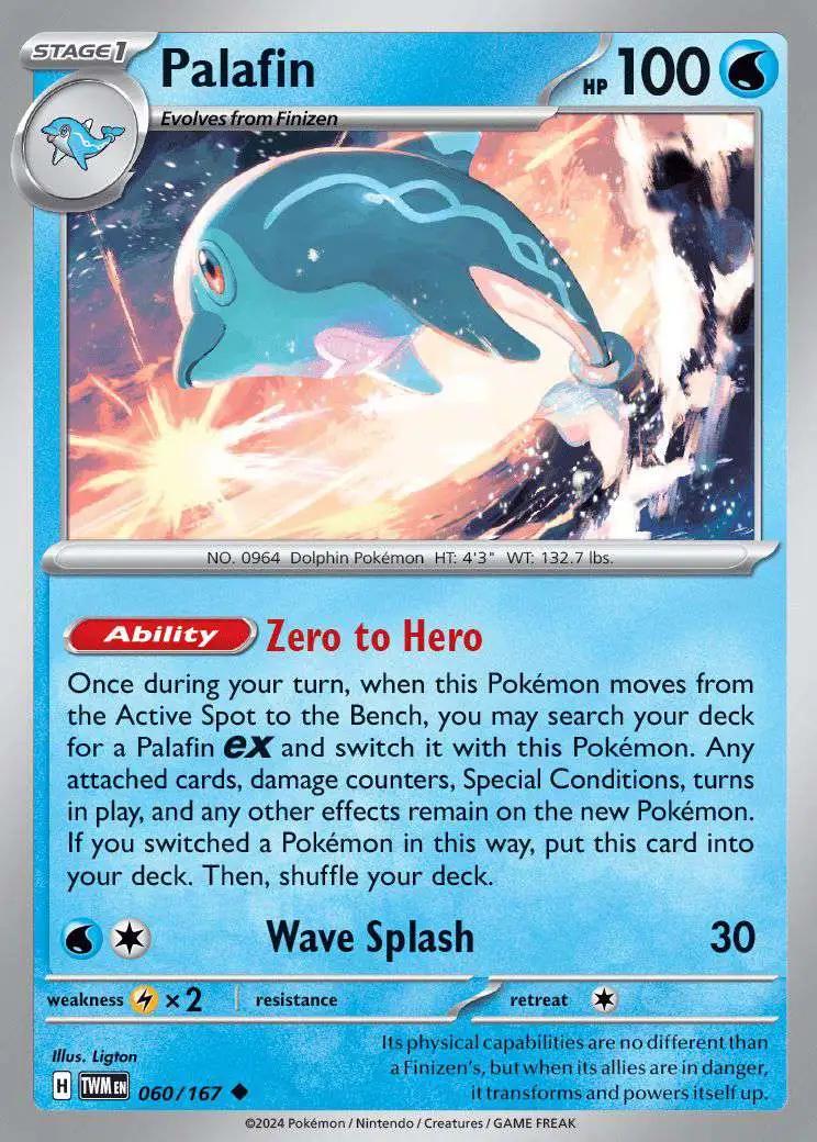 Pokemon Trading Card Game Twilight Masquerade Uncommon Palafin #60