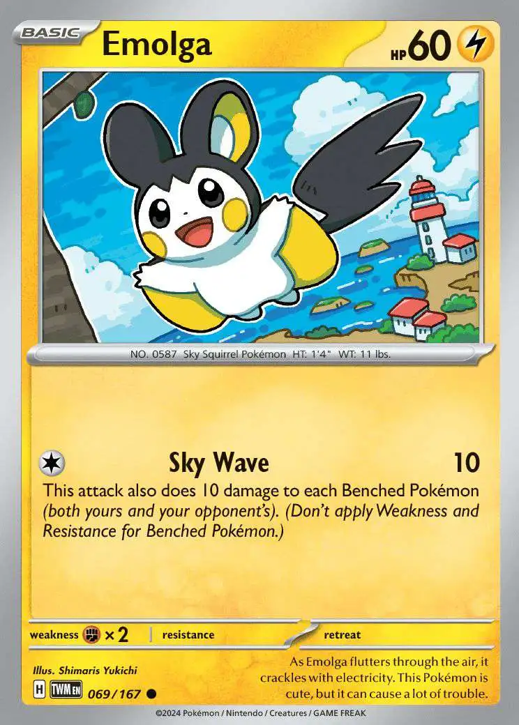 Pokemon Trading Card Game Twilight Masquerade Common Emolga #69