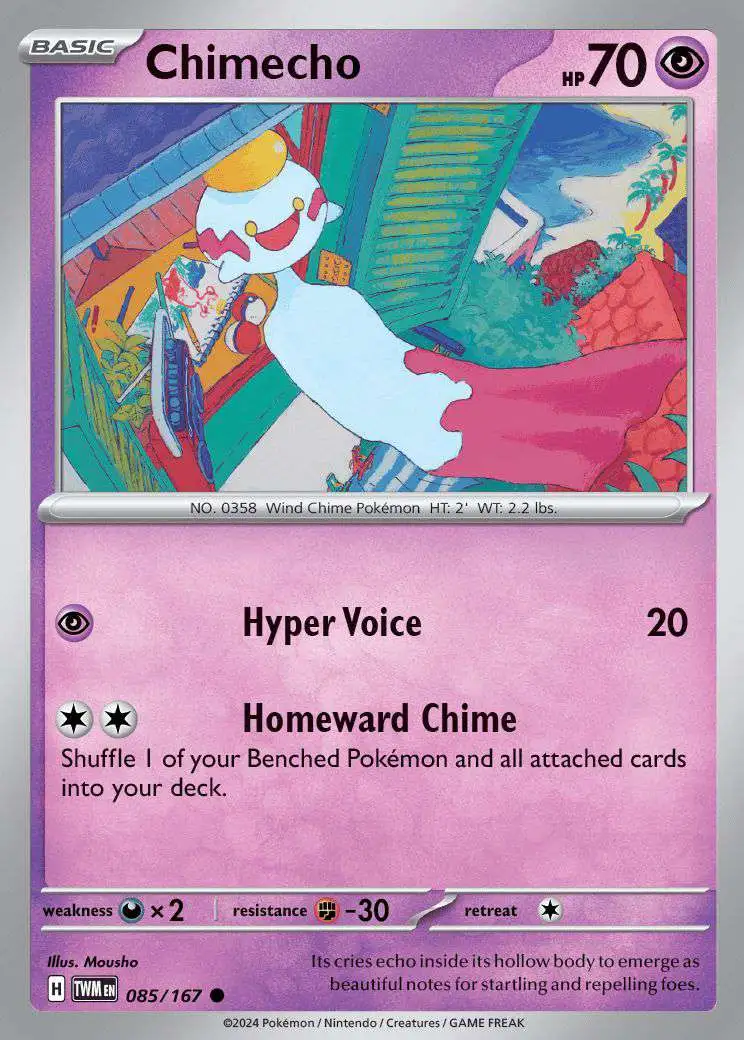 Pokemon Trading Card Game Twilight Masquerade Common Chimecho #85