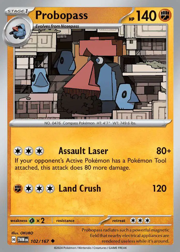 Pokemon Trading Card Game Twilight Masquerade Uncommon Probopass #102