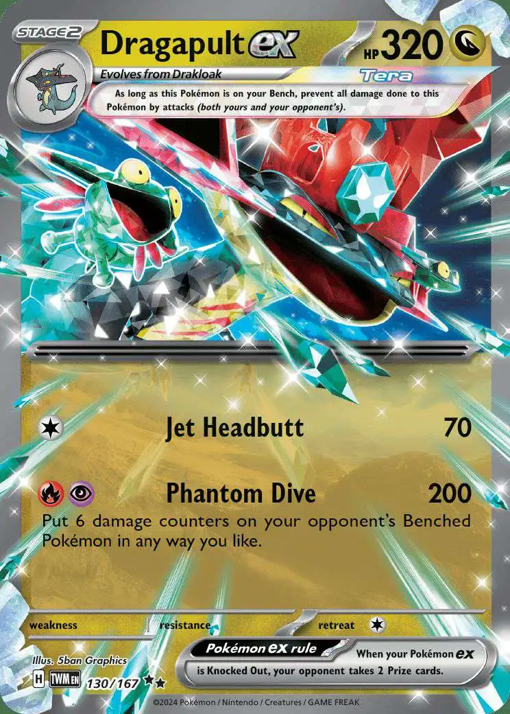Pokemon Trading Card Game Scarlet Violet Twilight Masquerade Single Card  Double Rare Dragapult ex 130 - ToyWiz