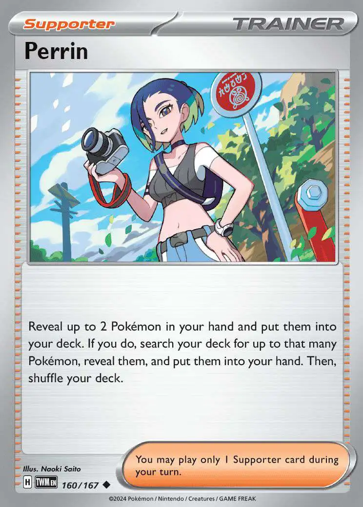 Pokemon Trading Card Game Twilight Masquerade Single Card Uncommon Perrin 160 - ToyWiz Pokemon Trading Card Game Twilight Masquerade Single Card Uncommon Perrin 160 - ToyWiz