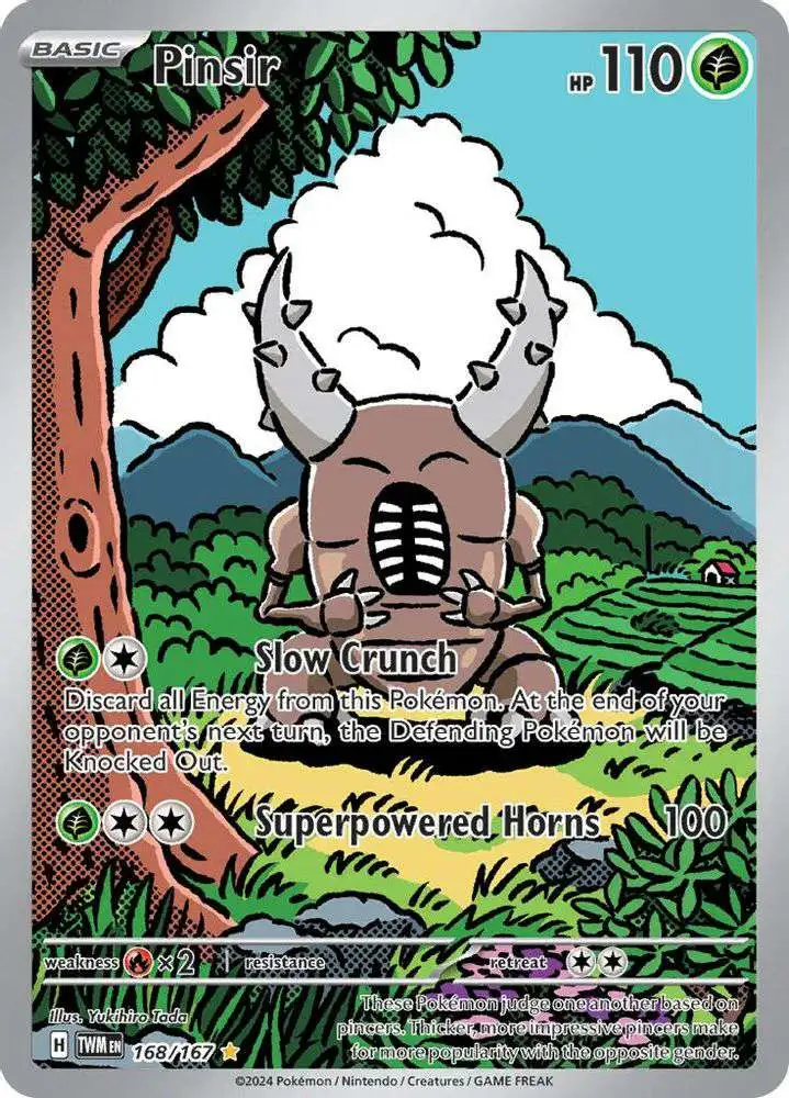 Pokemon Trading Card Game Scarlet & Violet Twilight Masquerade Illustration Rare Pinsir #168