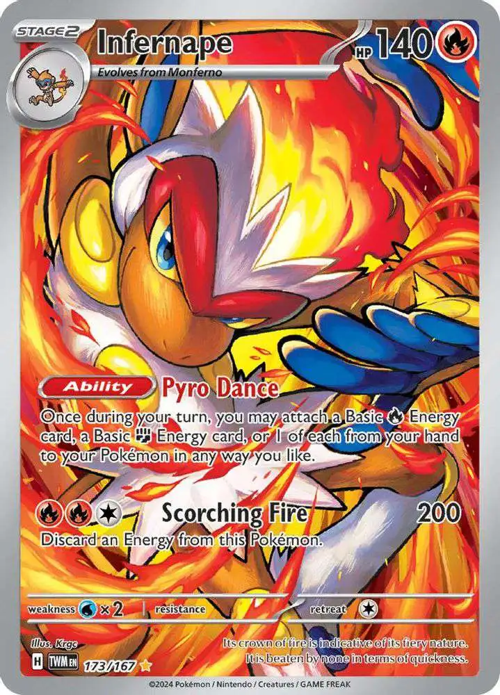 Pokemon Trading Card Game Twilight Masquerade Illustration Rare Infernape #173