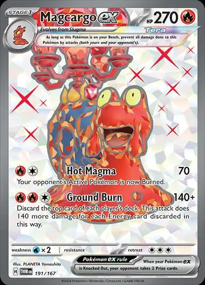 Pokemon Trading Card Game Scarlet & Violet Twilight Masquerade Ultra Rare Magcargo ex #191