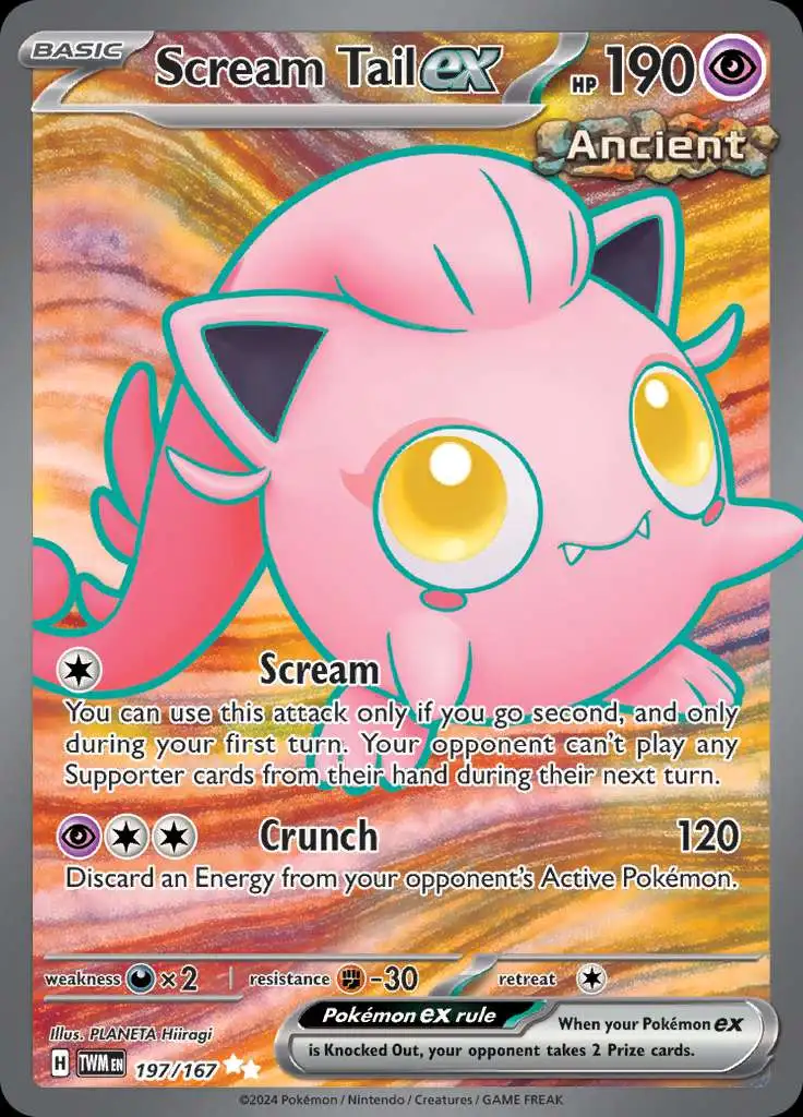 Pokemon Trading Card Game Scarlet Violet Twilight Masquerade Single Card  Ultra Rare Scream Tail ex 197 - ToyWiz