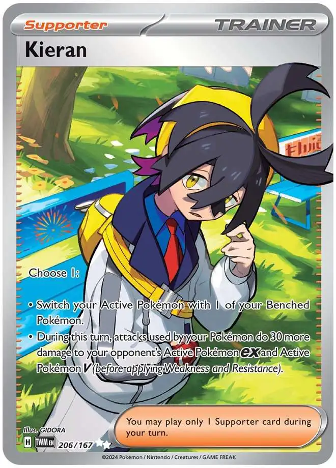 Pokemon Trading Card Game Scarlet & Violet Twilight Masquerade Ultra Rare Kieran #206