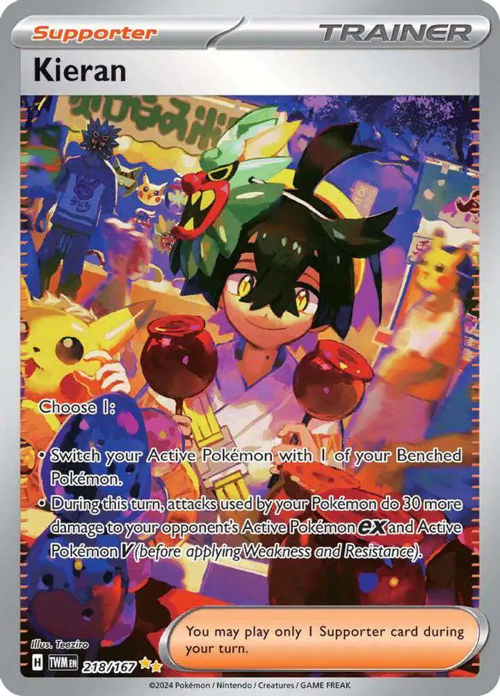 Pokemon Trading Card Game Twilight Masquerade Special Illustration Rare Kieran #218