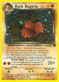 Pokemon Team Rocket Holo Rare Dark Dugtrio #6