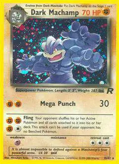 Pokemon Team Rocket Holo Rare Dark Machamp #10 [Moderately Played]