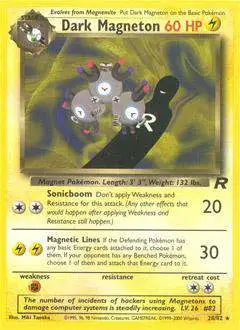 Pokemon Team Rocket Rare Dark Magneton #28