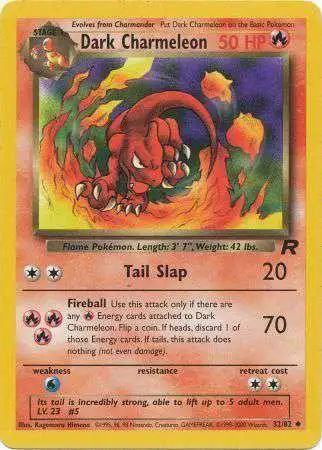 Pokemon Team Rocket Uncommon Dark Charmeleon #32