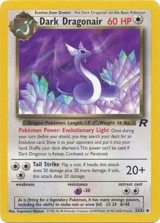Pokemon Team Rocket Uncommon Dark Dragonair #33 [Lightly Played]