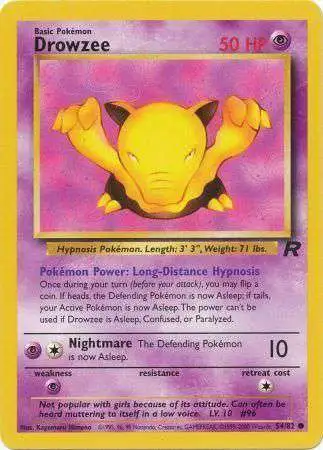 Pokemon Team Rocket Common Drowzee #54 [Lightly Played]
