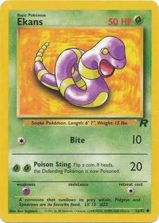Pokemon Team Rocket Common Ekans #56 [Lightly Played]