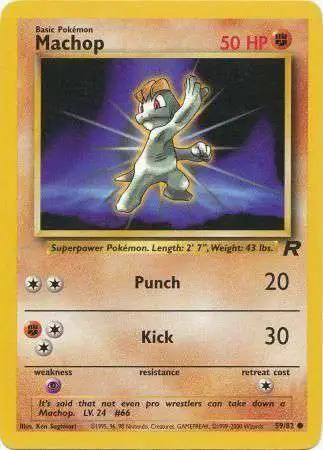 Pokemon Team Rocket Common Machop #59 [Lightly Played]