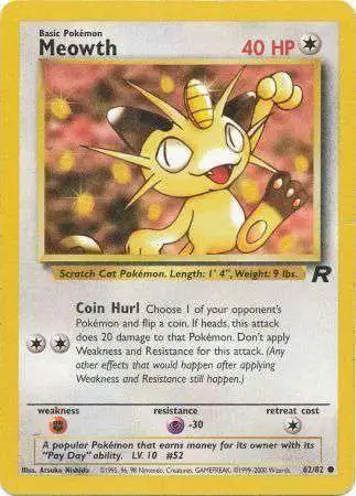 Pokemon Team Rocket Common Meowth #62