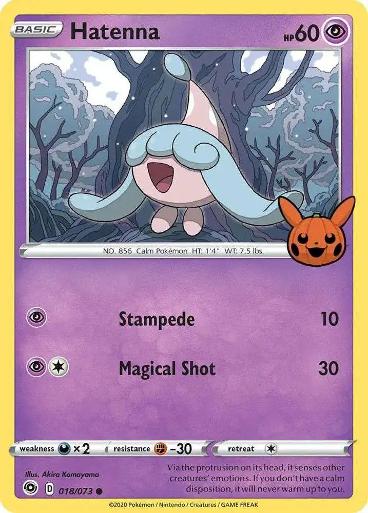 Pokemon Trading Card Game Trick or Trade 2022 Promo Hatenna #18