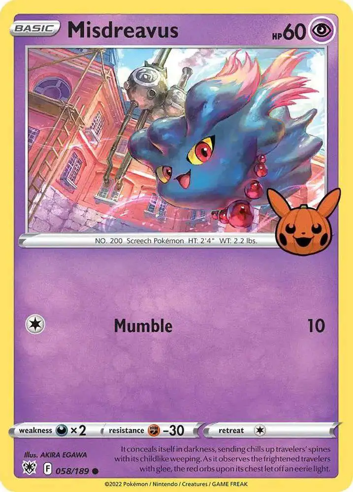 Pokemon Trading Card Game Trick or Trade 2022 Promo Misdreavus #58