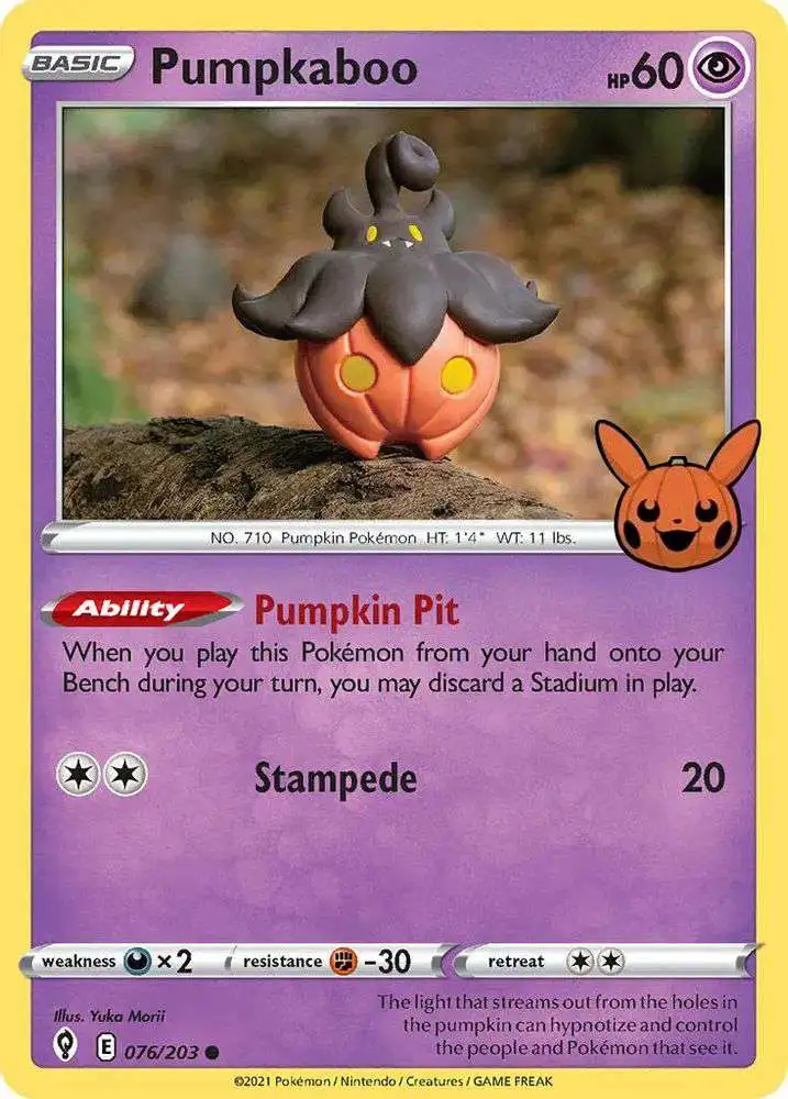 Pokemon Trading Card Game Trick or Trade 2022 Promo Pumpkaboo #76