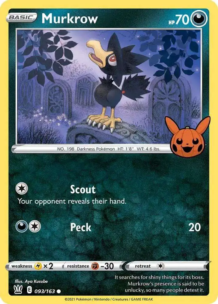 Pokemon Trading Card Game Trick or Trade 2022 Promo Murkrow #93