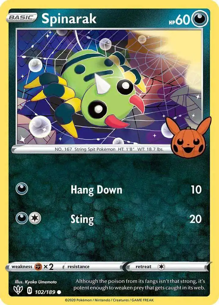 Pokemon Trading Card Game Trick or Trade 2022 Promo Spinarak #102