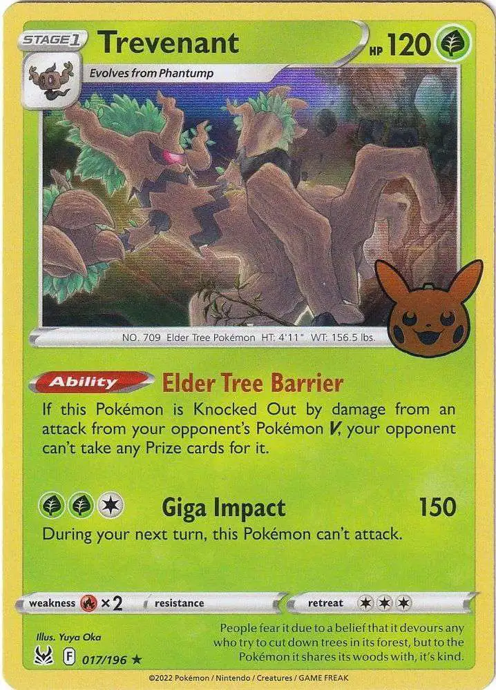 Pokemon Trading Card Game Trick or Trade 2023 Single Card Holo Rare  Trevenant 17 - ToyWiz