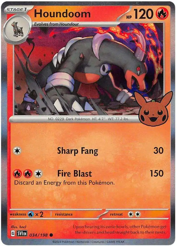 Pokemon Trading Card Game Trick or Trade 2023 Common Houndoom #34