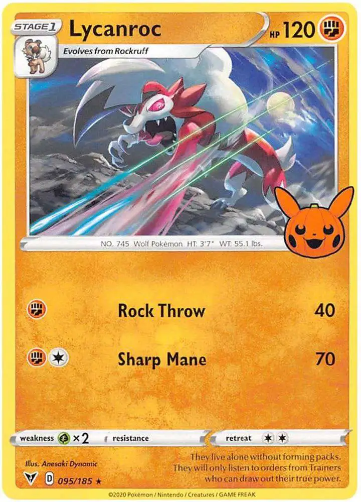 Pokemon Trading Card Game Trick or Trade 2023 Single Card Rare Lycanroc 95  - ToyWiz