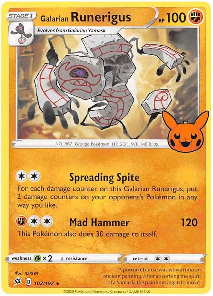 Pokemon Trading Card Game Trick or Trade 2023 Single Card Rare Galarian Runerigus 102 - ToyWiz Pokemon Trading Card Game Trick or Trade 2023 Single Card Rare Galarian Runerigus 102 - ToyWiz