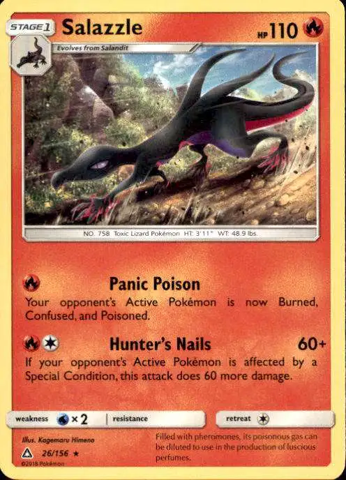 Pokemon Trading Card Game Sun & Moon Ultra Prism Rare Salazzle #26