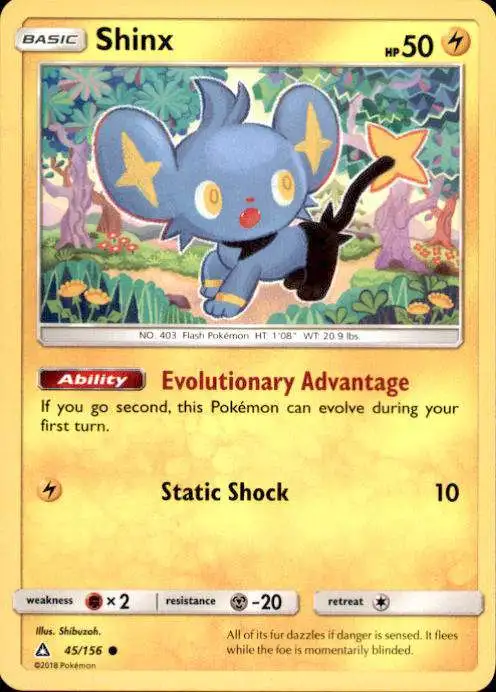 Pokemon Trading Card Game Sun & Moon Ultra Prism Common Shinx #45