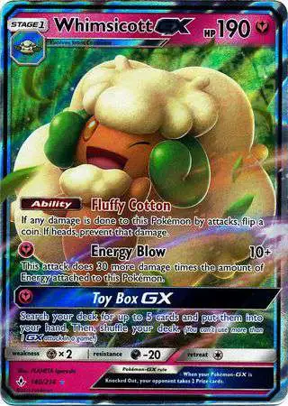 Pokemon Trading Card Game Sun & Moon Unbroken Bonds Ultra Rare Whimsicott GX #140