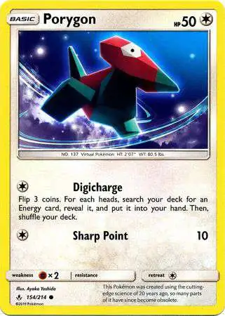 Pokemon Trading Card Game Sun & Moon Unbroken Bonds Common Porygon #154