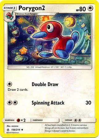 Pokemon Trading Card Game Sun & Moon Unbroken Bonds Uncommon Porygon2 #156