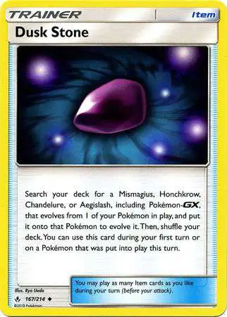 Pokemon Trading Card Game Sun & Moon Unbroken Bonds Uncommon Dusk Stone #167