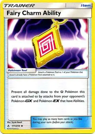 Pokemon Trading Card Game Sun & Moon Unbroken Bonds Uncommon Fairy Charm Ability #171