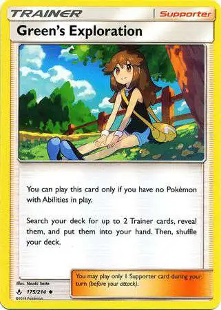 Pokemon Trading Card Game Sun & Moon Unbroken Bonds Uncommon Green's Exploration #175