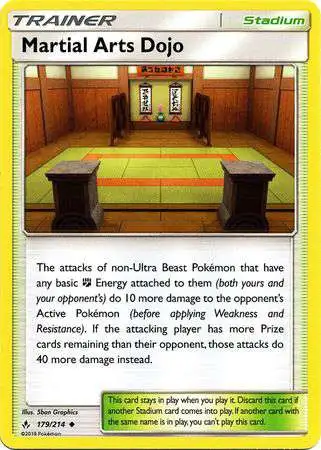 Pokemon Trading Card Game Sun & Moon Unbroken Bonds Uncommon Martial Arts Dojo #179