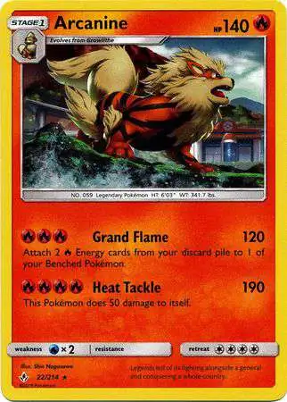 Pokemon Trading Card Game Sun & Moon Unbroken Bonds Holo Rare Arcanine #22