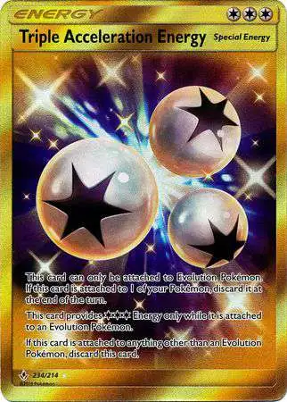 Pokemon Trading Card Game Sun & Moon Unbroken Bonds Secret Rare Triple Acceleration Energy #234