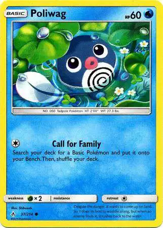 Pokemon Trading Card Game Sun & Moon Unbroken Bonds Common Poliwag #37