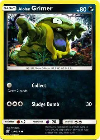 Pokemon Trading Card Game Sun & Moon Unified Minds Common Alolan Grimer #127