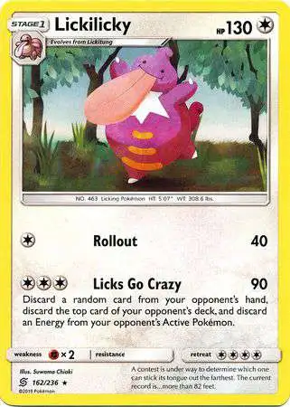 Pokemon Trading Card Game Sun & Moon Unified Minds Rare Lickilicky #162