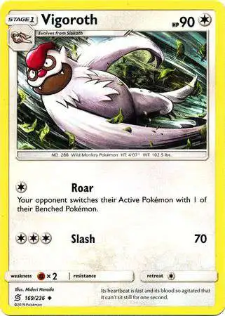 Pokemon Trading Card Game Sun & Moon Unified Minds Uncommon Vigoroth #169