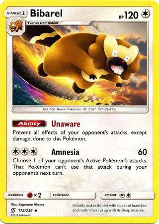 Pokemon Trading Card Game Sun & Moon Unified Minds Uncommon Bibarel #172