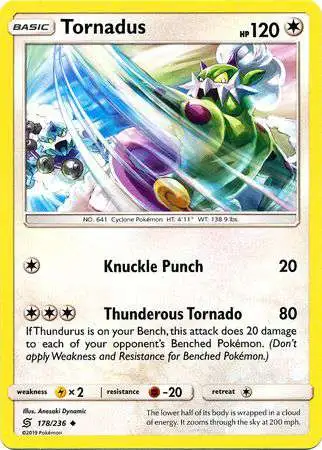 Pokemon Trading Card Game Sun & Moon Unified Minds Uncommon Tornadus #178